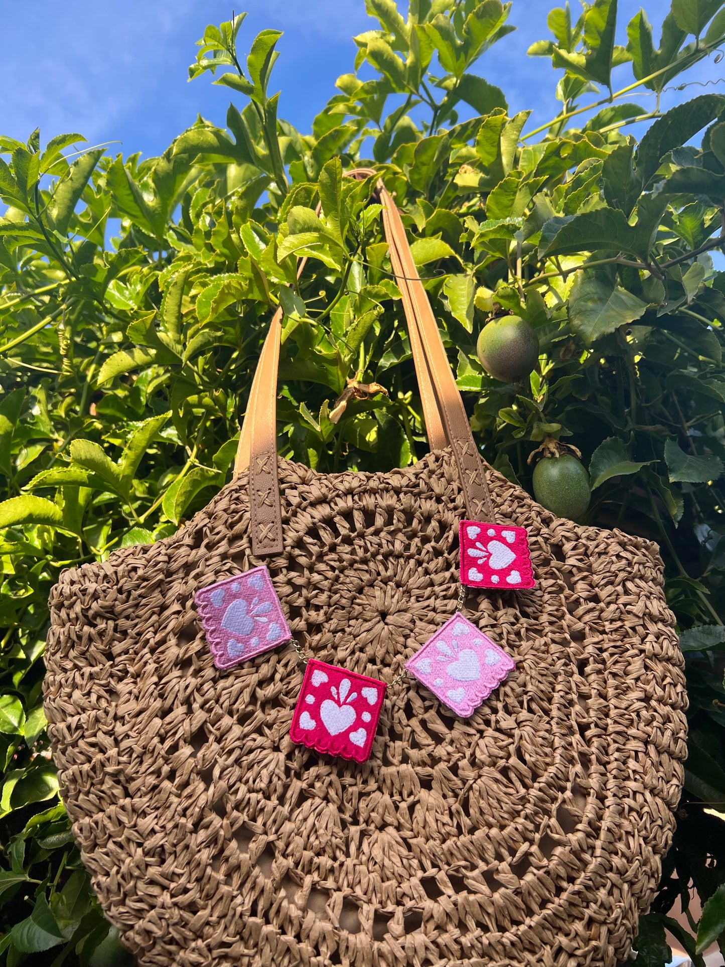 Colorful Papel Picado Embroidered Charm