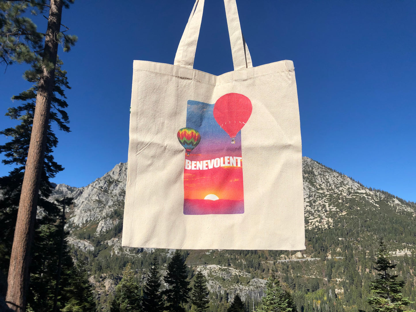 Recycled Tote Bag- Hot Air Ballon