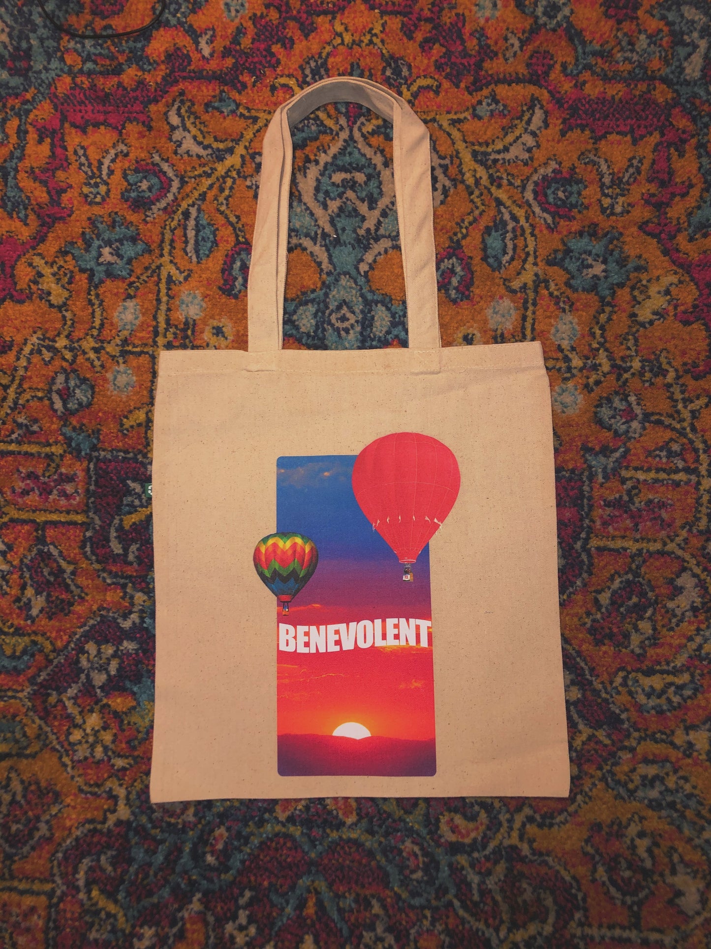 Recycled Tote Bag- Hot Air Ballon