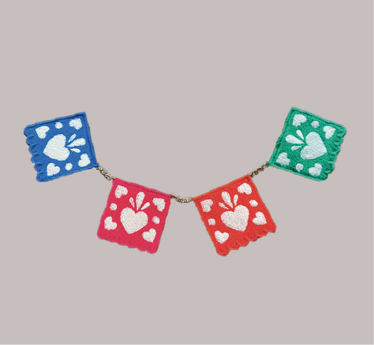 Colorful Papel Picado Embroidered Charm