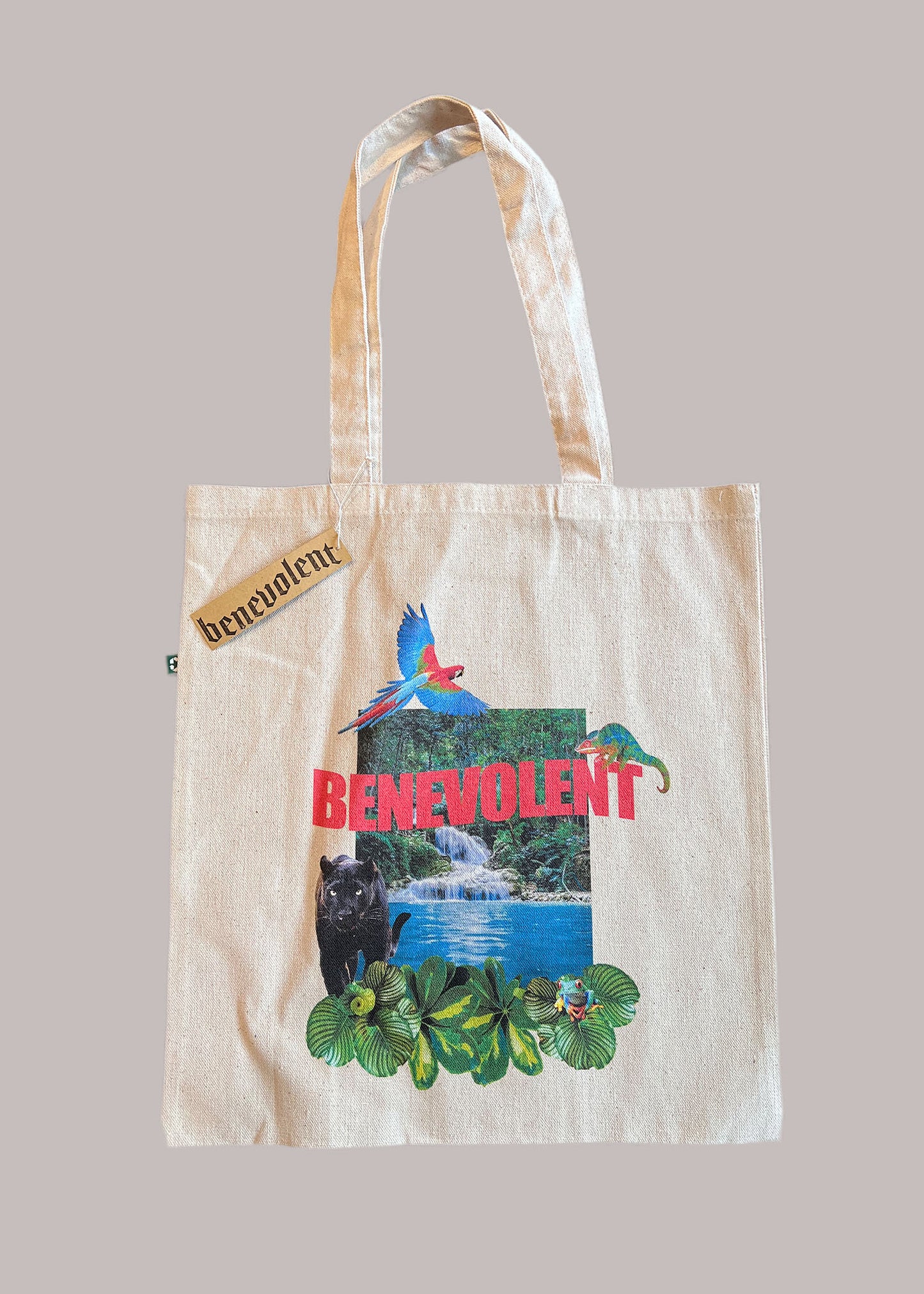 Recycled Tote Bag- Jungle Wildlife